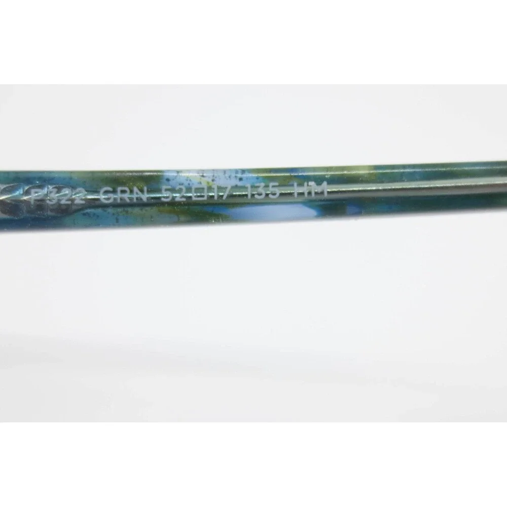 Paradigm P322 GRN Eyeglasses Green Blue Marbled Rectangular Frames 52-17-135